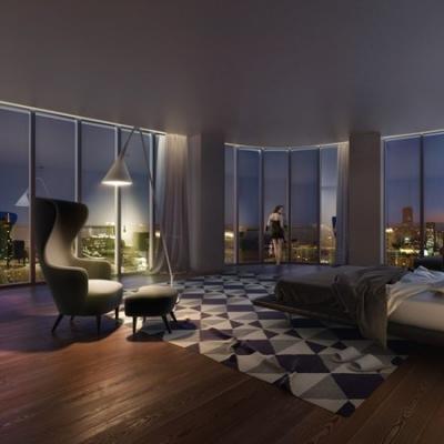  SLS LUX Brickell bedroom