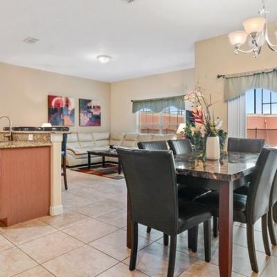 Formal dining area and living room